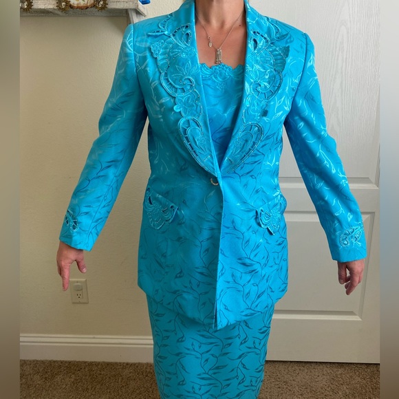 VINTAGE KB Stella Louise Roy Womens 2 Piece Suit size 12 - Picture 1 of 16